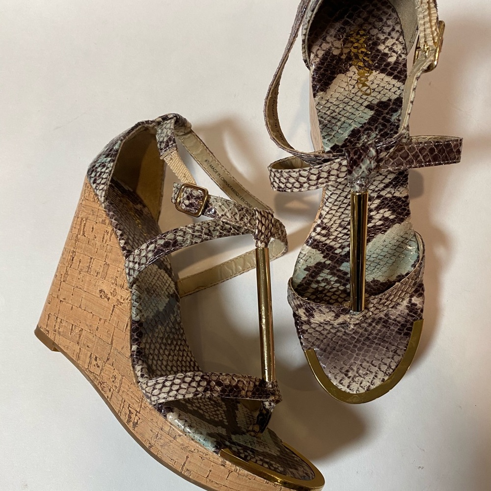 Massimo wedge Python sandals - Picture 2 of 8